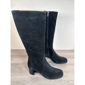 La Canadienne Jennifer Black Suede 7.5 M Knee High Boots EUC